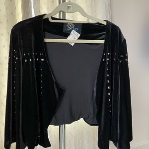 Black velvet jacket with studs